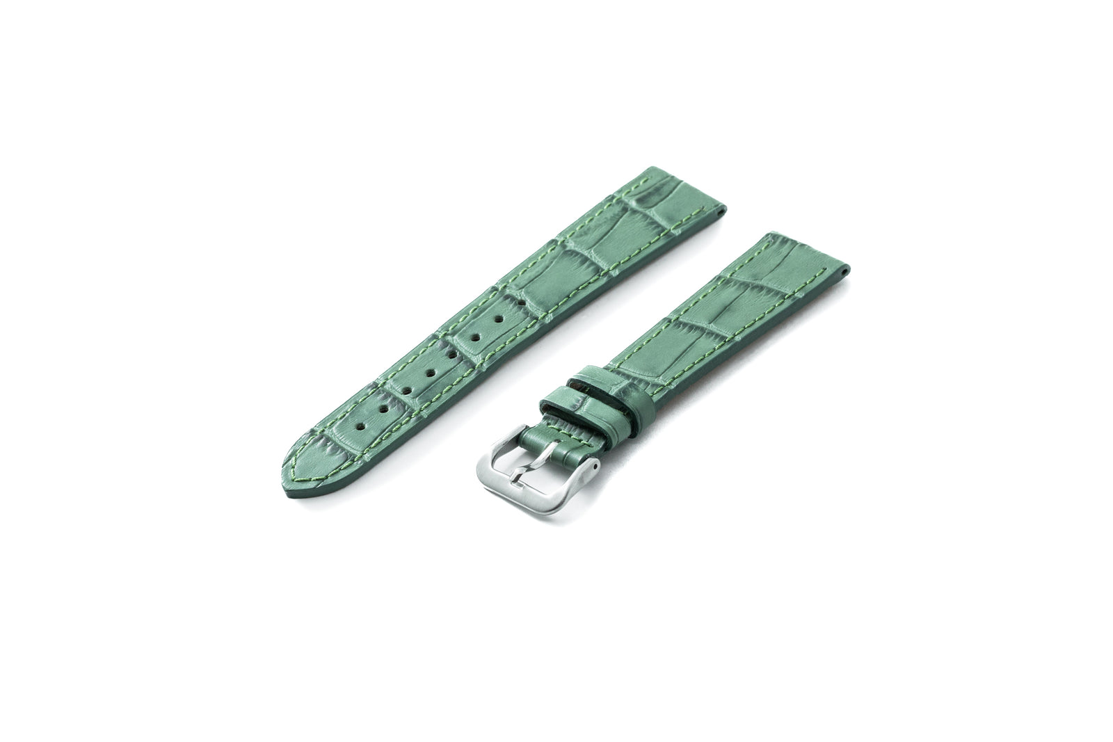 Vesper Green II Alligator-Pattern Strap